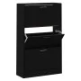 Shoe cabinet made of black plywood wood 63x24x103 cm by vidaXL, Shoe racks and shoe organizers - Ref: Foro24-342552, Price: 1...