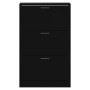 Shoe cabinet made of black plywood wood 63x24x103 cm by vidaXL, Shoe racks and shoe organizers - Ref: Foro24-342552, Price: 1...