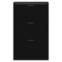 Shoe cabinet made of black plywood wood 63x24x103 cm by vidaXL, Shoe racks and shoe organizers - Ref: Foro24-342552, Price: 1...