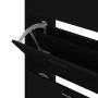 Shoe cabinet made of black plywood wood 63x24x103 cm by vidaXL, Shoe racks and shoe organizers - Ref: Foro24-342552, Price: 1...