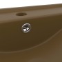 Luxury washbasin with ceramic faucet 60x46 cm matte cream by vidaXL, Sinks - Ref: Foro24-147029, Price: 75,73 €, Discount: %