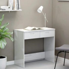 Schreibtisch aus glänzend weißem Sperrholz, 80 x 40 x 75 cm von vidaXL, Schreibtische - Ref: Foro24-801361, Preis: 78,25 €, R...