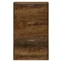Mueble zapatero madera contrachapada roble ahumado 63x24x103 cm de vidaXL, Zapateros y organizadores de calzado - Ref: Foro24...