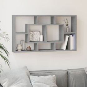 Estantería de pared con 8 compartimentos gris Sonoma de vidaXL, Estantes y estanterías - Ref: Foro24-342593, Precio: 47,57 €,...