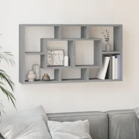 Sonoma gray 8-compartment wall shelf by vidaXL, Shelves and shelves - Ref: Foro24-342593, Price: 46,78 €, Discount: %
