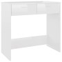 Schreibtisch aus glänzend weißem Sperrholz, 80 x 40 x 75 cm von vidaXL, Schreibtische - Ref: Foro24-801361, Preis: 78,25 €, R...