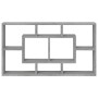 Sonoma gray 8-compartment wall shelf by vidaXL, Shelves and shelves - Ref: Foro24-342593, Price: 47,57 €, Discount: %