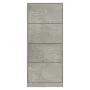 Mueble zapatero madera contrachapada gris hormigón 63x24x147 cm de vidaXL, Zapateros y organizadores de calzado - Ref: Foro24...