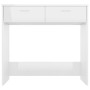Schreibtisch aus glänzend weißem Sperrholz, 80 x 40 x 75 cm von vidaXL, Schreibtische - Ref: Foro24-801361, Preis: 78,25 €, R...