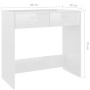 Escritorio de madera contrachapada blanco brillo 80x40x75 cm de vidaXL, Escritorios - Ref: Foro24-801361, Precio: 81,29 €, De...