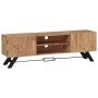 Mueble de TV madera maciza de acacia 140x30x45 cm
