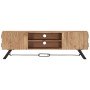 Mueble de TV madera maciza de acacia 140x30x45 cm