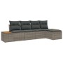 Conjunto de sofá de jardín 5 pcs Gris 184 x 62 x 85 cm