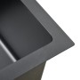 Handgefertigtes Spülbecken aus schwarzem Edelstahl von vidaXL, Sinkt - Ref: Foro24-51517, Preis: 165,46 €, Rabatt: %