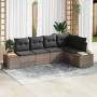 Conjunto de sofá de jardín 5 pcs Gris 264 x 154 x 85 cm