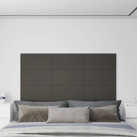 Paneles de pared 12 uds terciopelo gris oscuro 60x