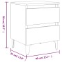 Nachttische 2 Stück betongraues Sperrholz 40x35x50 cm von vidaXL, Nachttische - Ref: Foro24-805878, Preis: 87,01 €, Rabatt: %