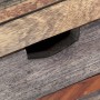 Mesa de centro madera maciza de acacia gris 100x50x30 cm
