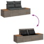 Conjunto de sofá de jardín 6 pcs Gris 264 x 154 x 85 cm