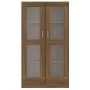 Vitrine aus braunem Eichensperrholz, 82,5 x 30,5 x 150 cm von vidaXL, Bücherregale und Regale - Ref: Foro24-815119, Preis: 14...