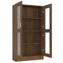 Vitrine aus braunem Eichensperrholz, 82,5 x 30,5 x 150 cm von vidaXL, Bücherregale und Regale - Ref: Foro24-815119, Preis: 14...