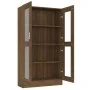 Vitrine aus braunem Eichensperrholz, 82,5 x 30,5 x 150 cm von vidaXL, Bücherregale und Regale - Ref: Foro24-815119, Preis: 14...
