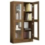 Vitrine aus braunem Eichensperrholz, 82,5 x 30,5 x 150 cm von vidaXL, Bücherregale und Regale - Ref: Foro24-815119, Preis: 14...