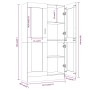 Vitrine aus braunem Eichensperrholz, 82,5 x 30,5 x 150 cm von vidaXL, Bücherregale und Regale - Ref: Foro24-815119, Preis: 14...