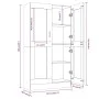 Vitrine aus braunem Eichensperrholz, 82,5 x 30,5 x 150 cm von vidaXL, Bücherregale und Regale - Ref: Foro24-815119, Preis: 14...