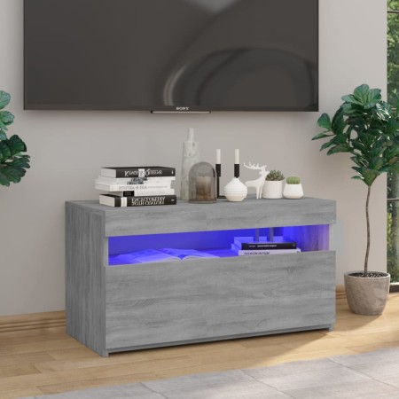 TV-Schrank mit LED-Leuchten Sonomagrau 75x35x40 cm von vidaXL, TV-Möbel - Ref: Foro24-815125, Preis: 51,00 €, Rabatt: %