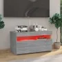TV cabinet with LED lights Sonoma gray 75x35x40 cm by vidaXL, TV Furniture - Ref: Foro24-815125, Price: 50,34 €, Discount: %