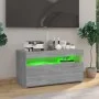 TV cabinet with LED lights Sonoma gray 75x35x40 cm by vidaXL, TV Furniture - Ref: Foro24-815125, Price: 50,34 €, Discount: %