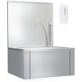 Edelstahlspüle mit Wasserhahn und Seifenspender von vidaXL, Sinkt - Ref: Foro24-51114, Preis: 217,10 €, Rabatt: %