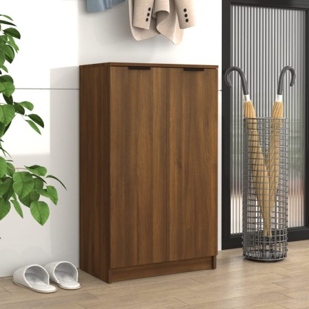 Mueble zapatero madera contrachapada marrón roble 59x35x100 cm by vidaXL, Closets and storage - Ref: Foro24-817110, Price: 10...