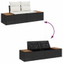 Conjunto de sofá de jardín con cojín 8 pcs Negro y crema