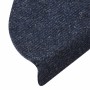 Alfombrilla autoadhesiva escalera 15 uds azul 56x17x3 cm