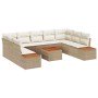 Conjunto de sofá de jardín 6 pcs beige y crema Poliratán en Sofás de exterior | Comprar online en Foro24