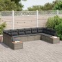 Conjunto de sofá de jardín 10 pcs Gris 344 x 209 x 85 cm