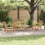 Conjunto de sofá de jardín 4 pcs Natural Madera de teca maciza