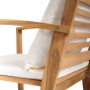 Conjunto de sofá de jardín 4 pcs Natural Madera de teca maciza