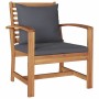 Conjunto de sofá de jardín 4 pcs Natural Madera de teca maciza