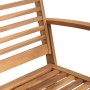 Conjunto de sofá de jardín 3 pcs Natural Madera de teca maciza