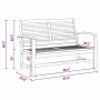 Conjunto de sofá de jardín 3 pcs Natural Madera de teca maciza