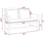 Conjunto de sofá de jardín 3 pcs Natural Madera de teca maciza