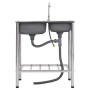 Doppelbecken-Campingspüle und Wasserhahn aus Edelstahl von vidaXL, Sinkt - Ref: Foro24-151211, Preis: 198,69 €, Rabatt: %