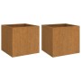 Planters 2 units Corten steel 32x30x29 cm by vidaXL, Pots and planters - Ref: Foro24-821548, Price: 55,97 €, Discount: %