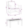 Conjunto de sofá de jardín 5 pcs Natural Madera de teca maciza