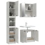 Set de muebles baño 3 pzas madera contrachapada gris hormigón de vidaXL, Muebles de baño - Ref: Foro24-3115879, Precio: 223,61 €
