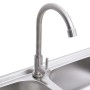 Doppelbecken-Campingspüle und Wasserhahn aus Edelstahl von vidaXL, Sinkt - Ref: Foro24-151211, Preis: 198,69 €, Rabatt: %