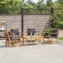 Conjunto de sofá de jardín 5 pcs Natural Madera de teca maciza